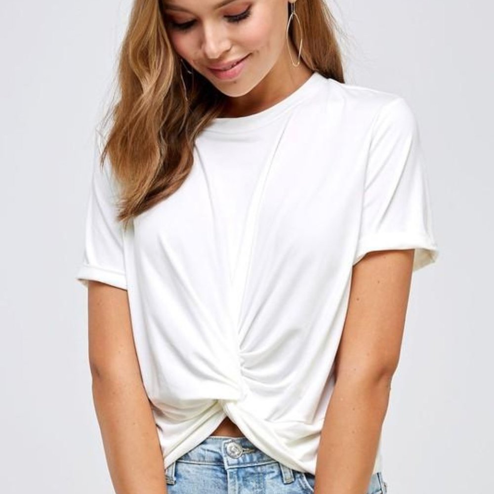 Solid Twisted Knot Tee - Off White